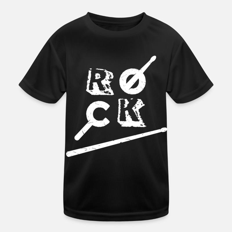 ROCK Drumsticks Tambours T-shirt sport Enfant