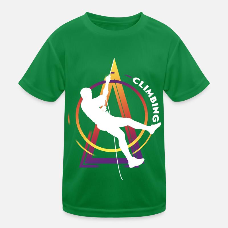 Klettern Climbing Kletterer Berge Kletterwand Kinder Funktions-T-Shirt