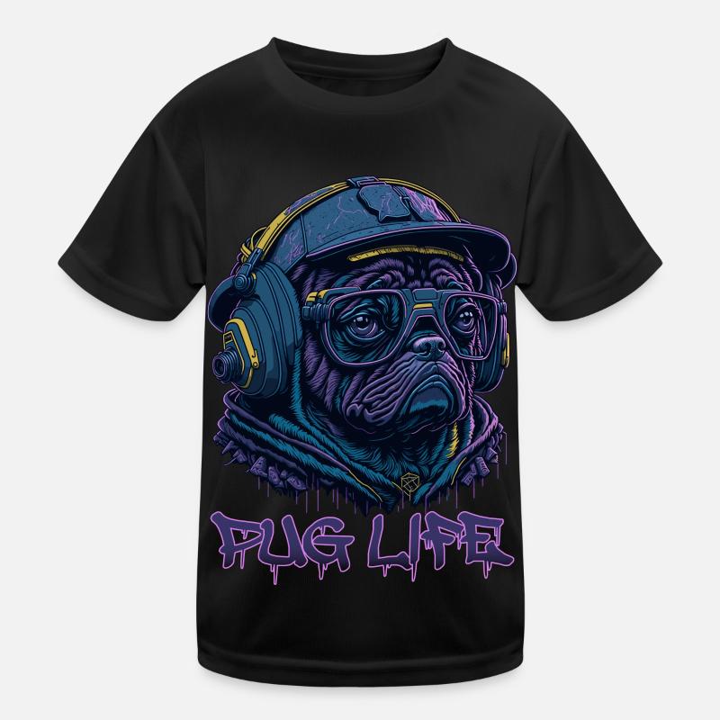 Pug Life Kinder Funktions-T-Shirt