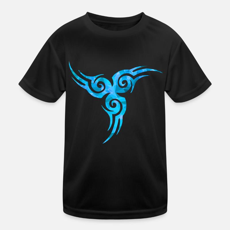 Celtic Tattoo Blue - Kids Functional T-Shirt - black