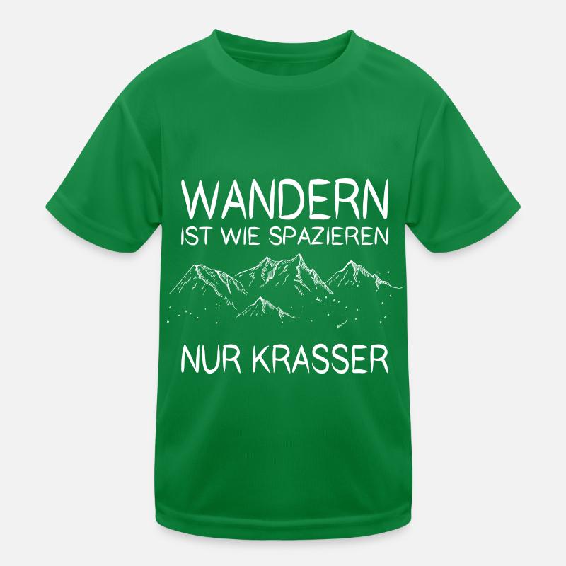 Wanderer Bergsteiger Wandern Wandersprüche Kinder Funktions-T-Shirt