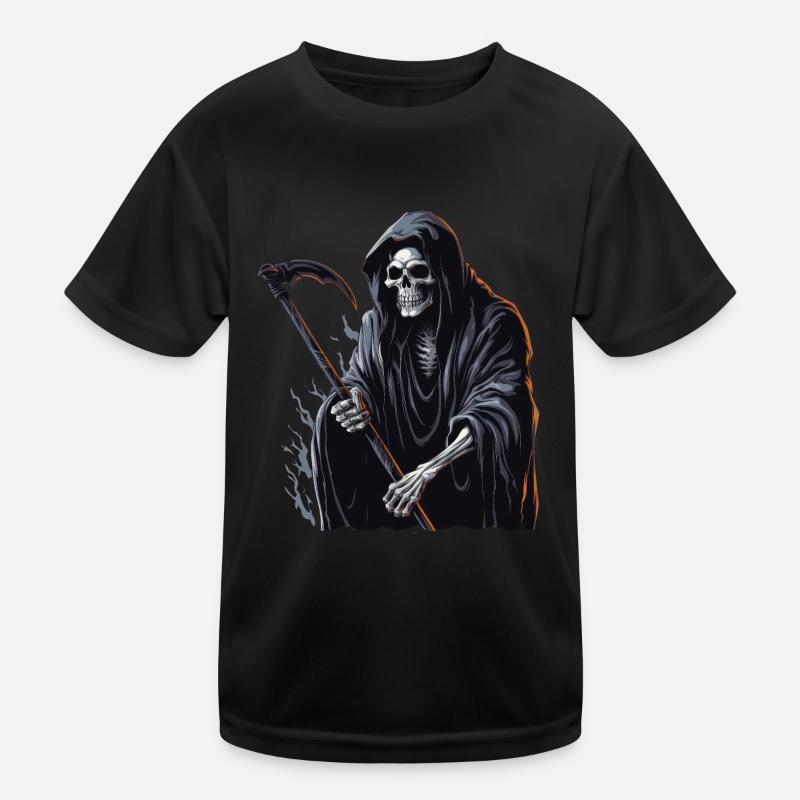 Halloween Sensenmann Kinder Funktions-T-Shirt