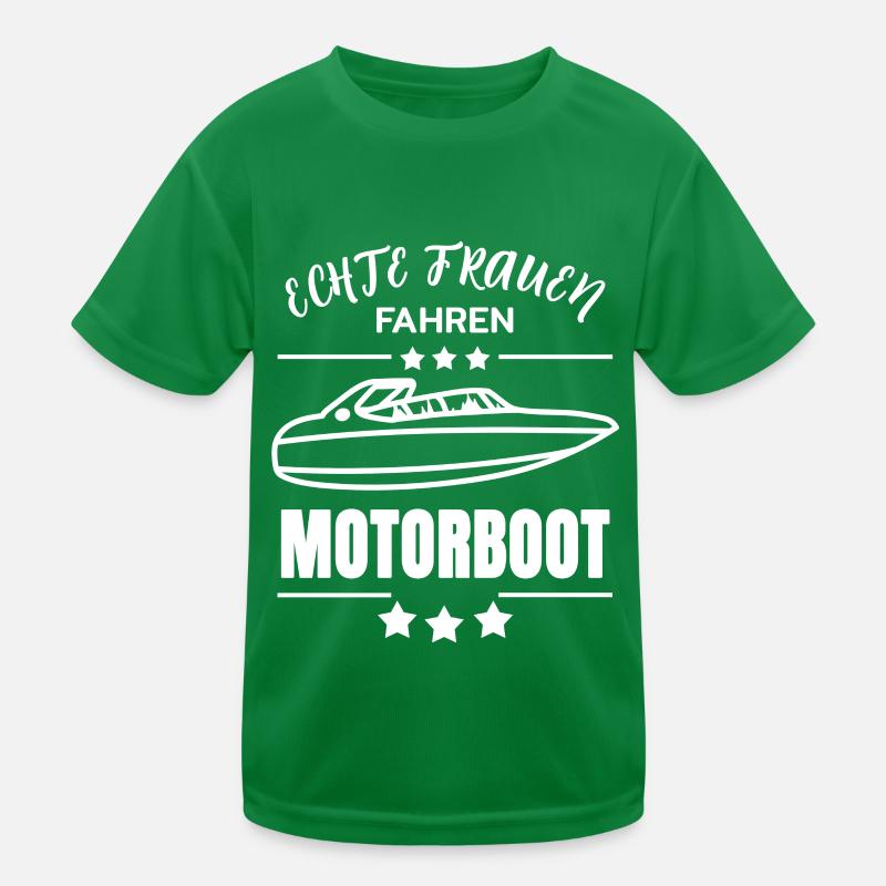 Motorboot Kinder Funktions-T-Shirt