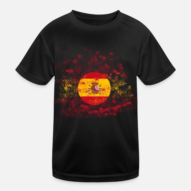 Espagne Coupe du Monde Drapeau Couleurs Épingles T-shirt sport Enfant