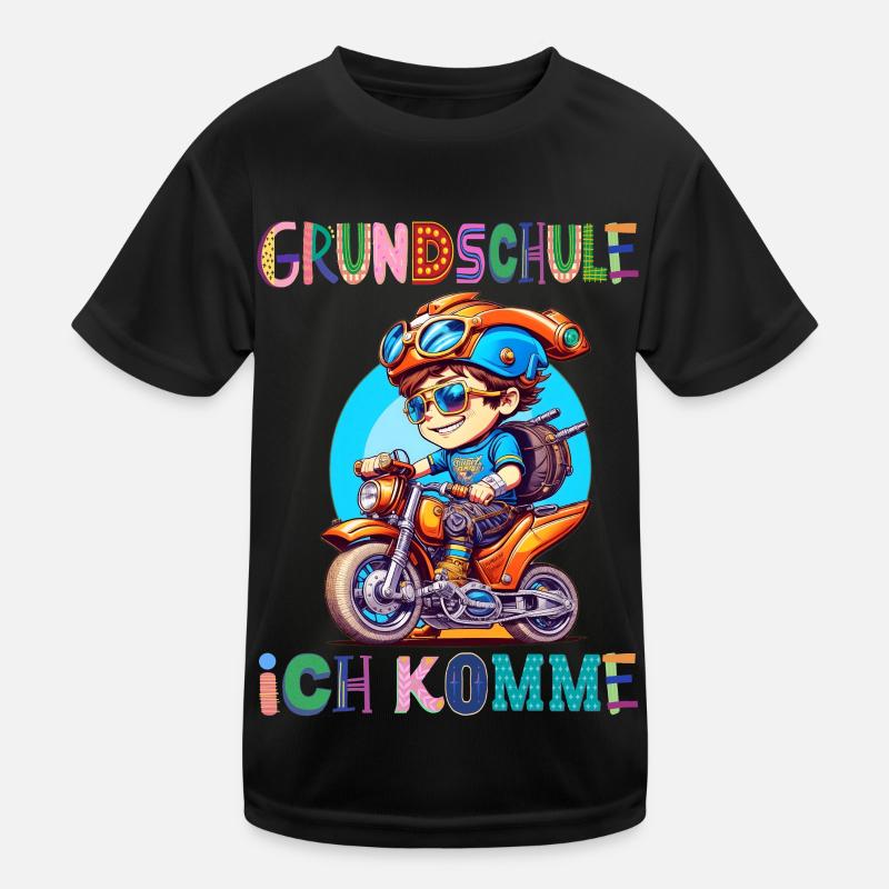 Grundschule - Ich komme / Steampunk Junge Kinder Funktions-T-Shirt