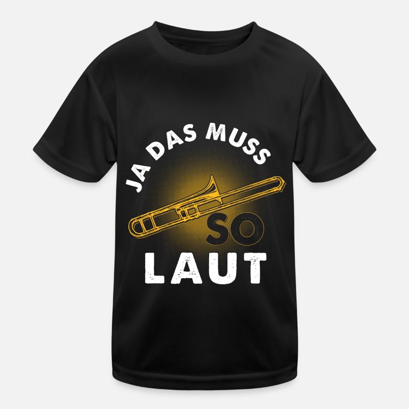 Posaune Sprüche Kinder Funktions-T-Shirt