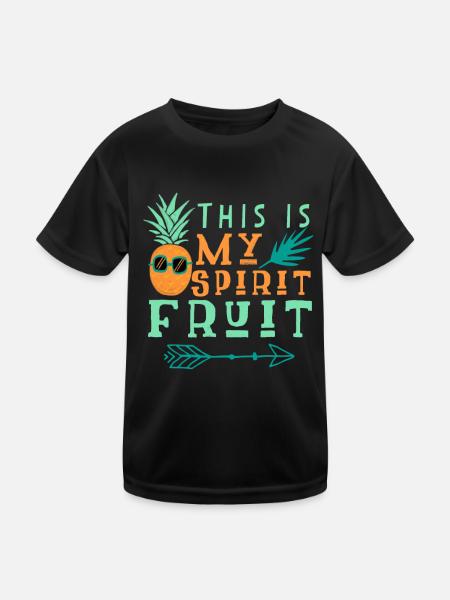 Ananas Spruch lustig - Kinder Funktions-T-Shirt - Schwarz