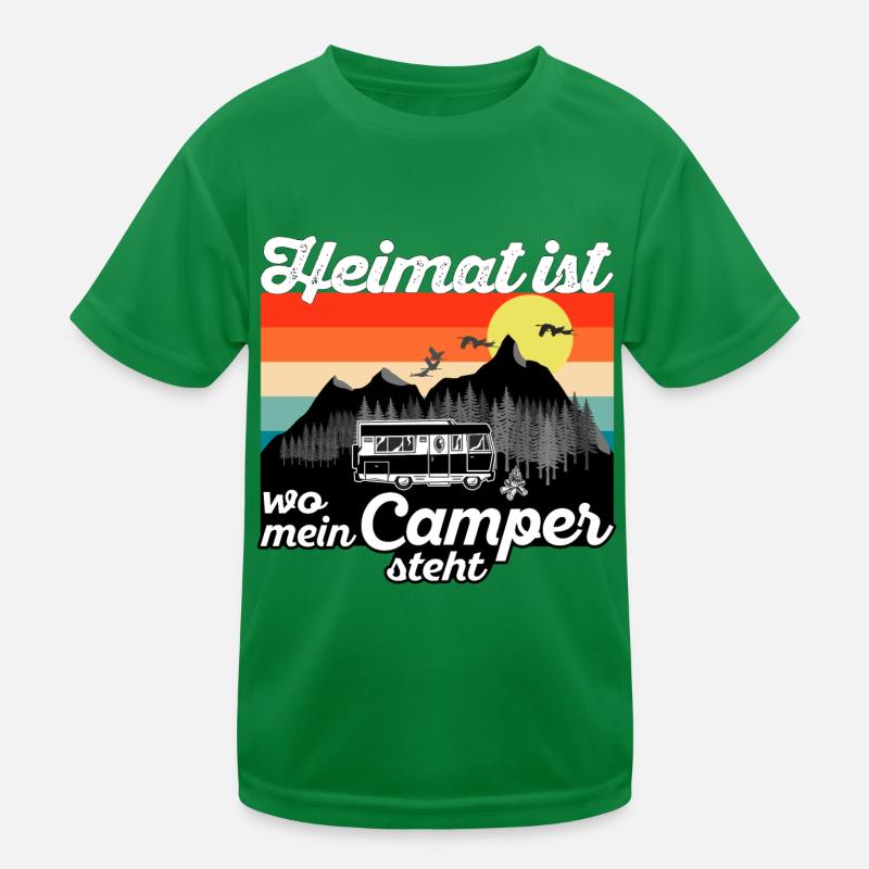 Home is where my camper stands -Sunset Design Kids Functional T-Shirt
