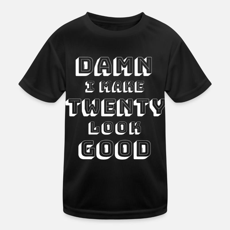 20th birthday - Kids Functional T-Shirt - black