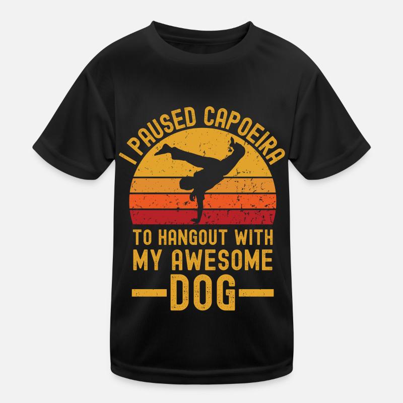Capoeira et chien rétro vintage T-shirt sport Enfant