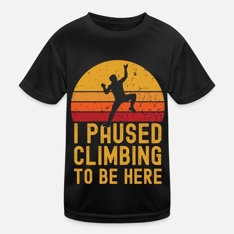 Climbing retro vintage Kids Functional T-Shirt