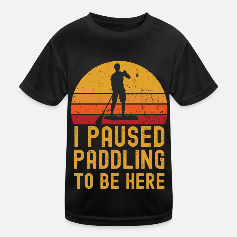 Paddleboard retro vintage Kids Functional T-Shirt