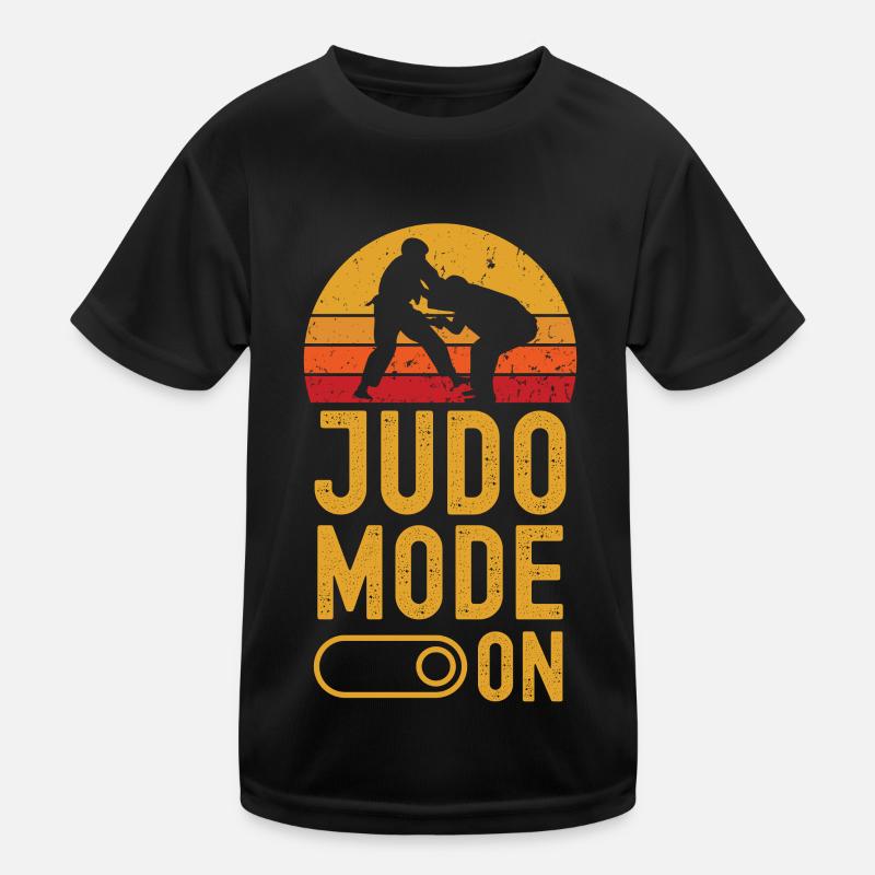 Judo Mode on retro vintage Kinder Funktions-T-Shirt