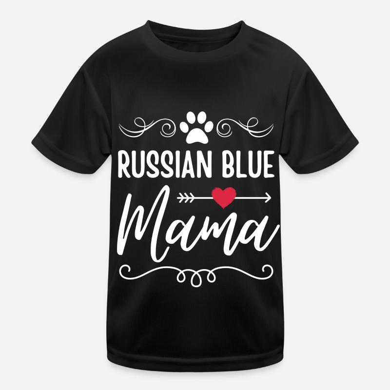 Chat bleu russe Maman T-shirt sport Enfant