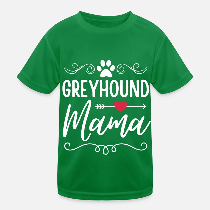 Greyhound Mama Kinder Funktions-T-Shirt