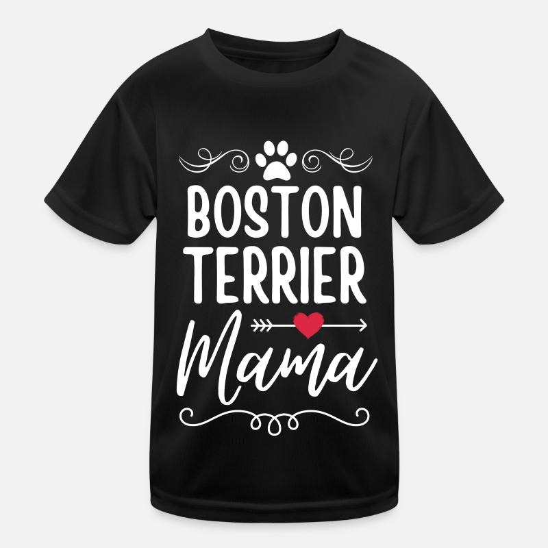 Boston Terrier Mom - Kids Functional T-Shirt - black