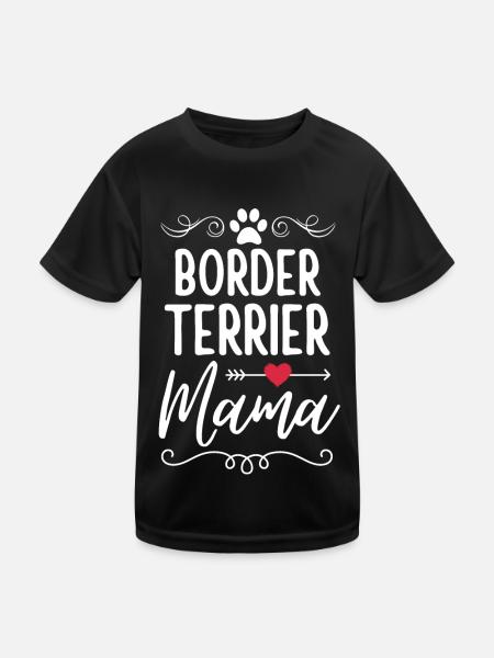 Border Terrier Mama - T-shirt sport Enfant - noir - Devant