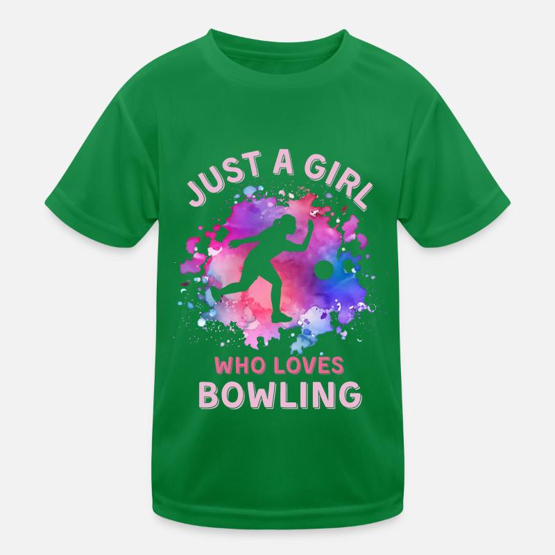 Frauen Bowling Mädchen Kinder Funktions-T-Shirt