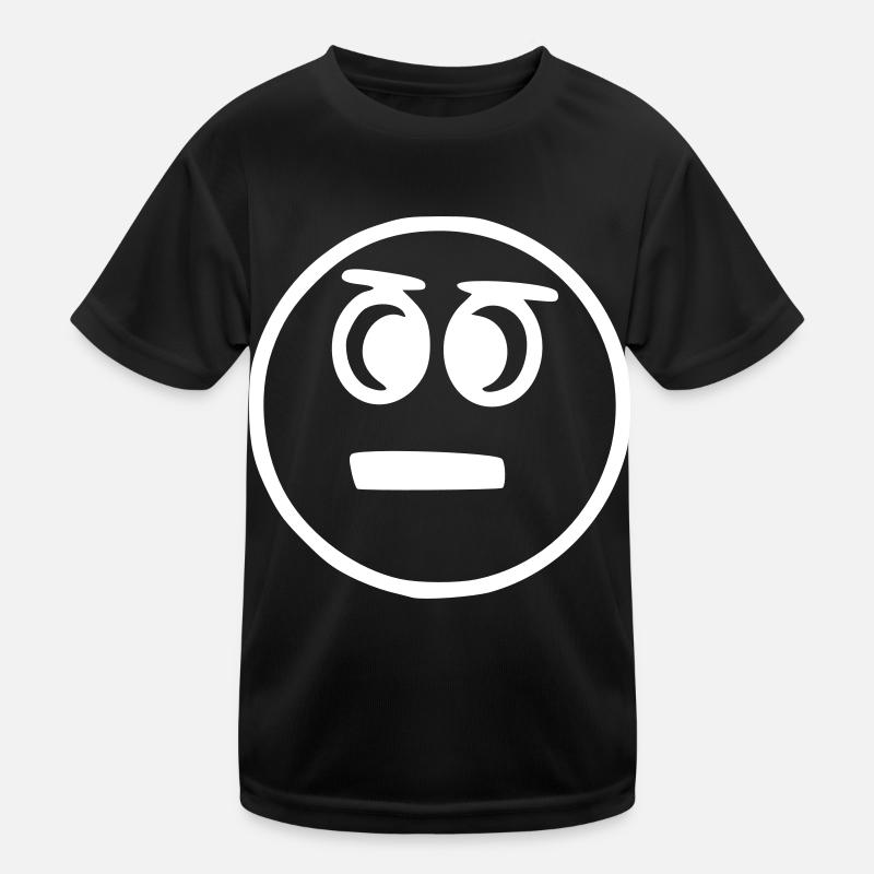Emoji sketch neutral white Kids Functional T-Shirt
