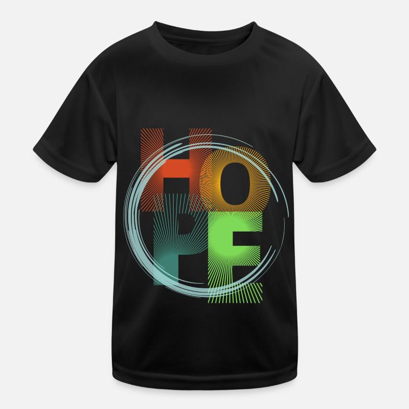 Hope - Kinder Funktions-T-Shirt - Schwarz