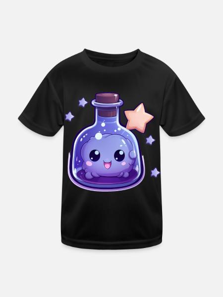 Cute Kawaii Potion - Kids Functional T-Shirt - black - Front