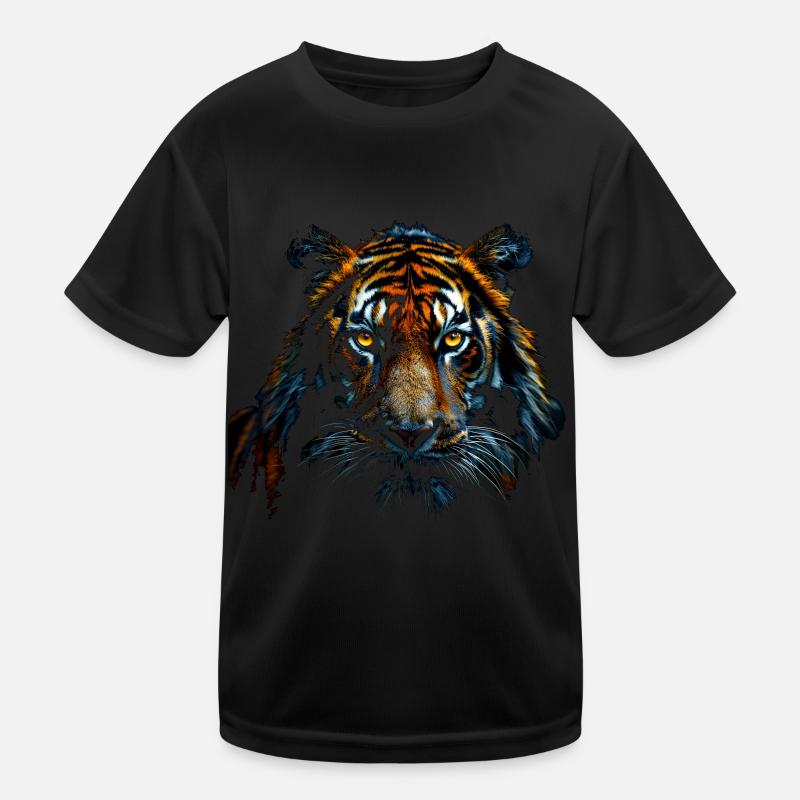 Tiger Face Kids Functional T-Shirt