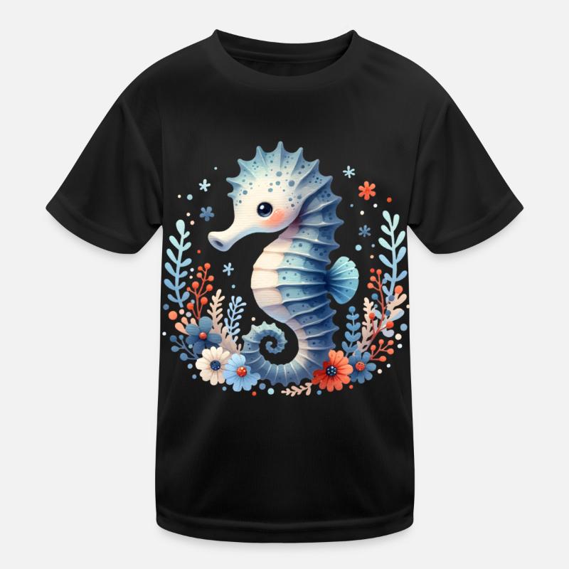 Seepferd Seepferdchen Kinder Funktions-T-Shirt