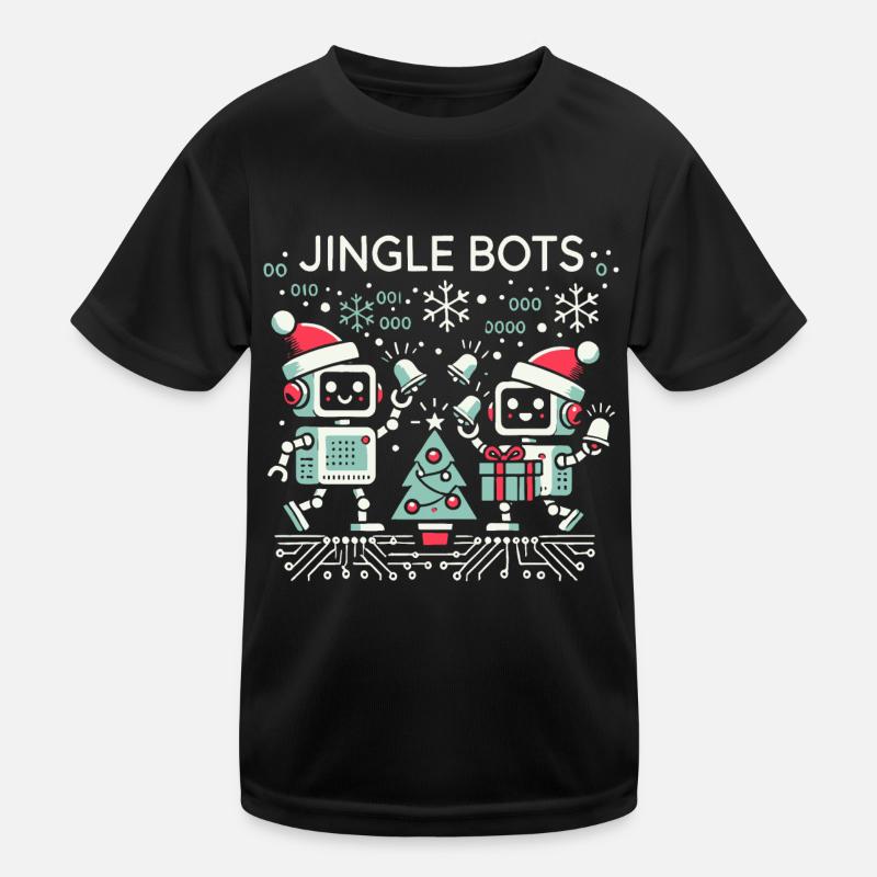 Jingle Bots - Robot de Noël avec code binaire T-shirt sport Enfant