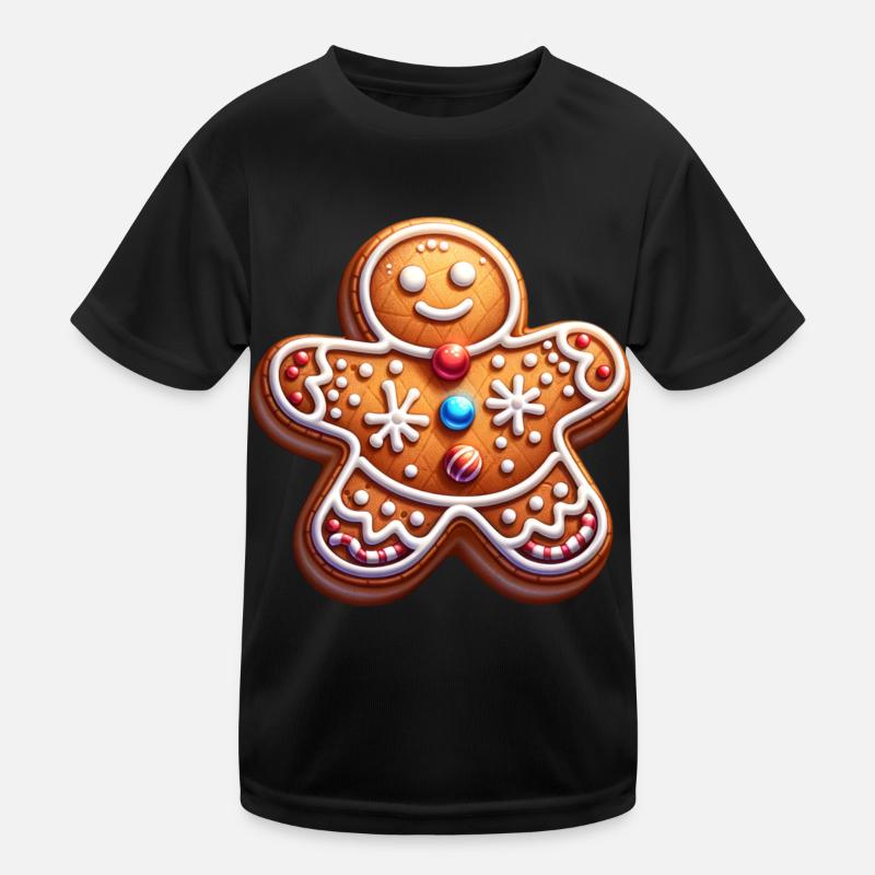 Lebkuchen Plätzchen Backen Advent Kinder Funktions-T-Shirt