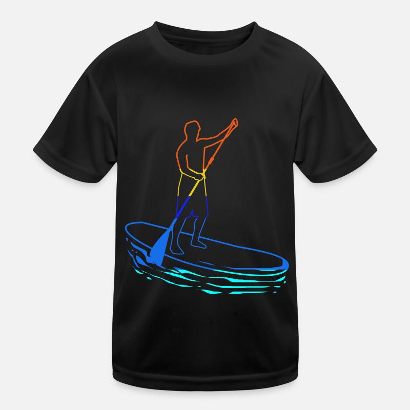 Stand Up Paddling SUP Paddle Paddle Paddle - Kids Functional T-Shirt - black