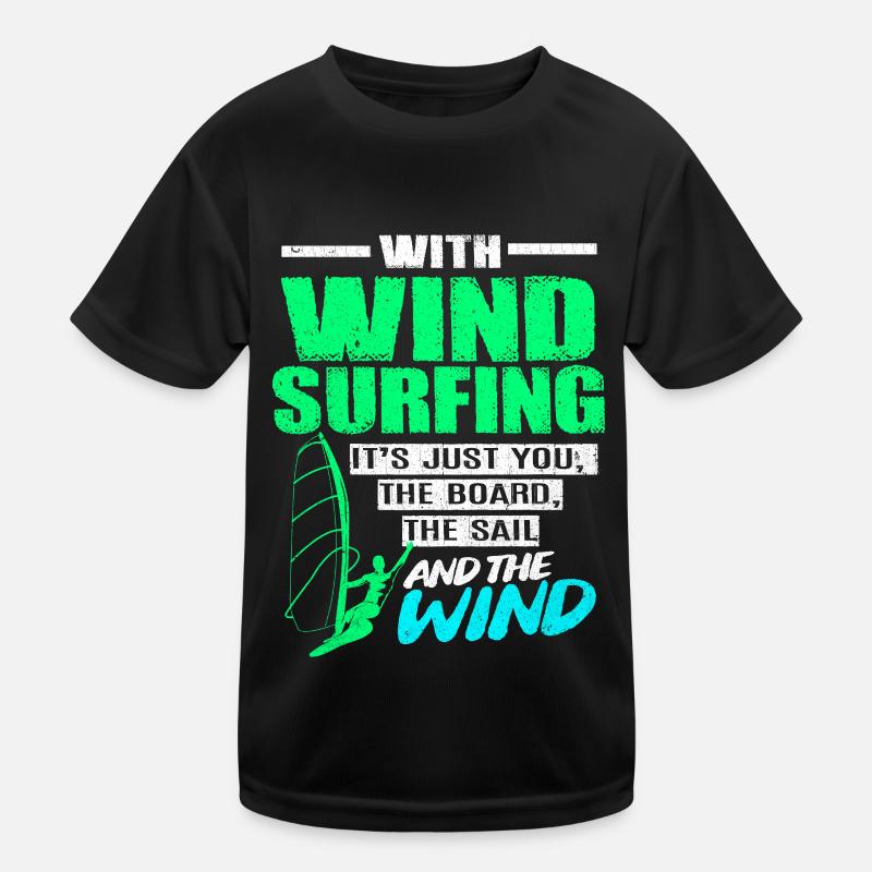 Windsurfen Kinder Funktions-T-Shirt