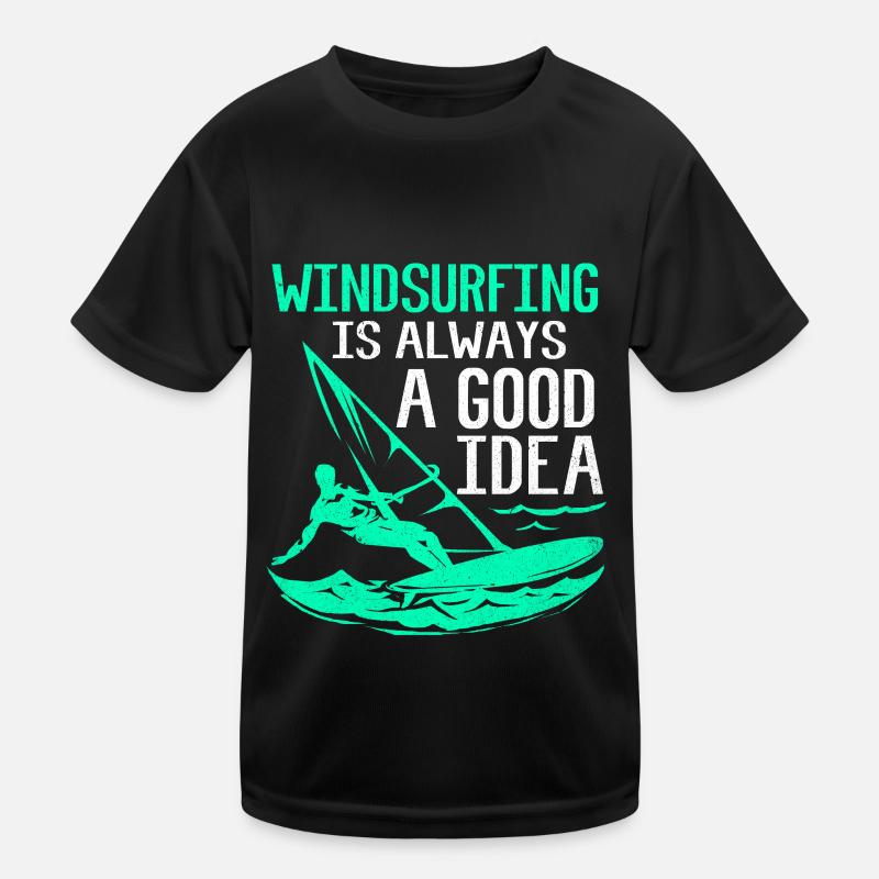 Windsurfen Kinder Funktions-T-Shirt