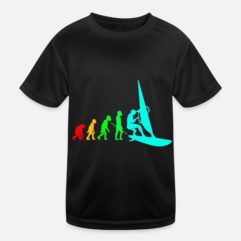 Windsurf Windsurfen Windsurfing Wassersport Surf Kinder Funktions-T-Shirt