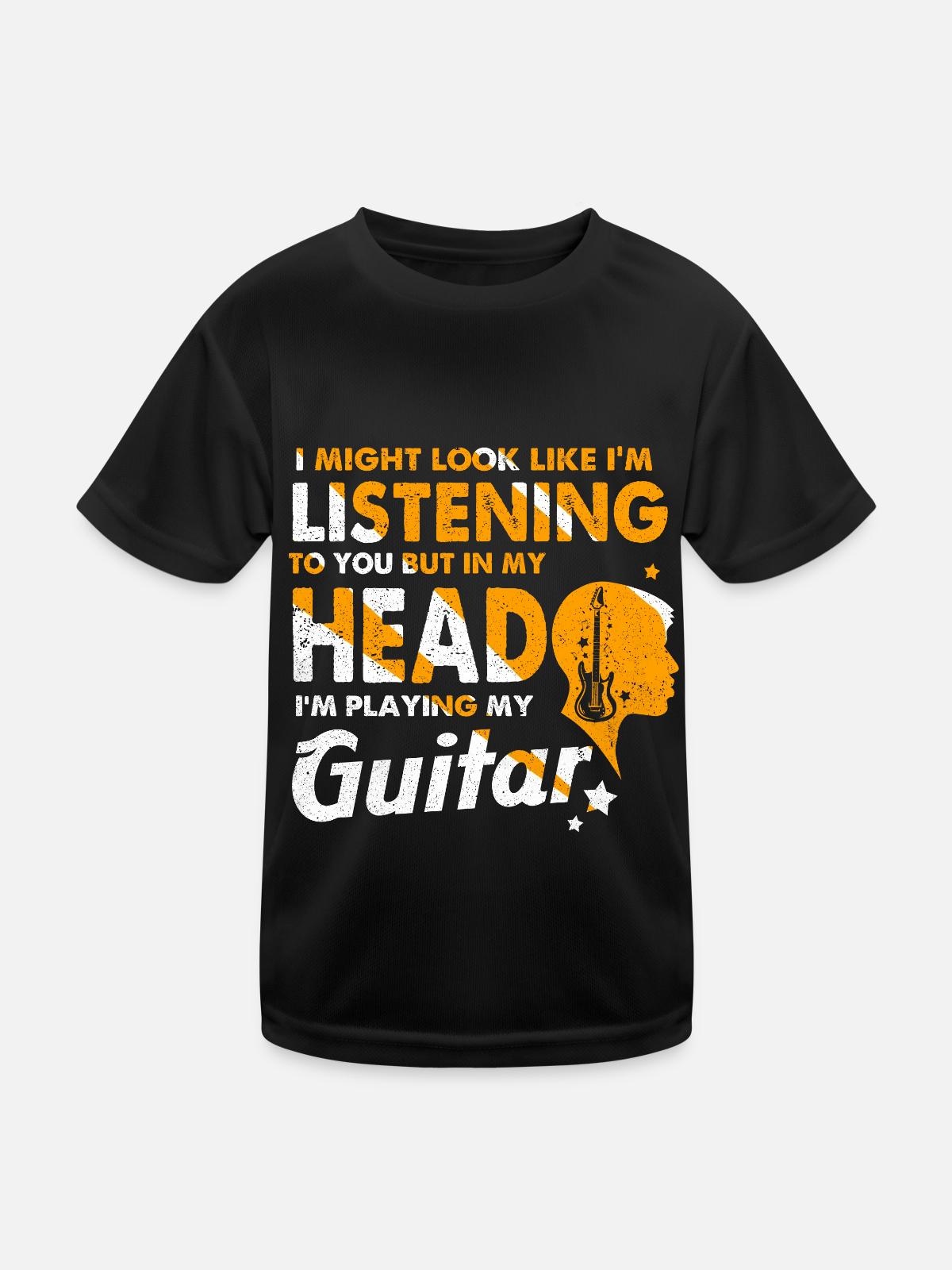 guitar - Kids Functional T-Shirt - black - Front