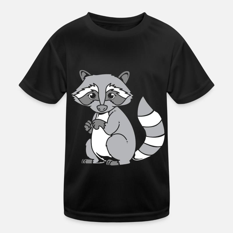 Waschbär Kinder Funktions-T-Shirt