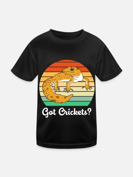 leopard gecko - Kids Functional T-Shirt - black - Front