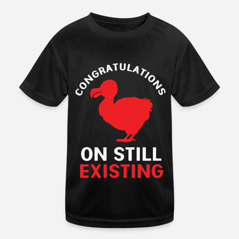 Dodo - Kinder Funktions-T-Shirt - Schwarz