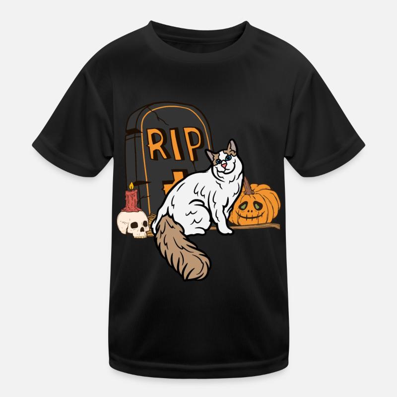 Mignon chat turc Van Halloween T-shirt sport Enfant