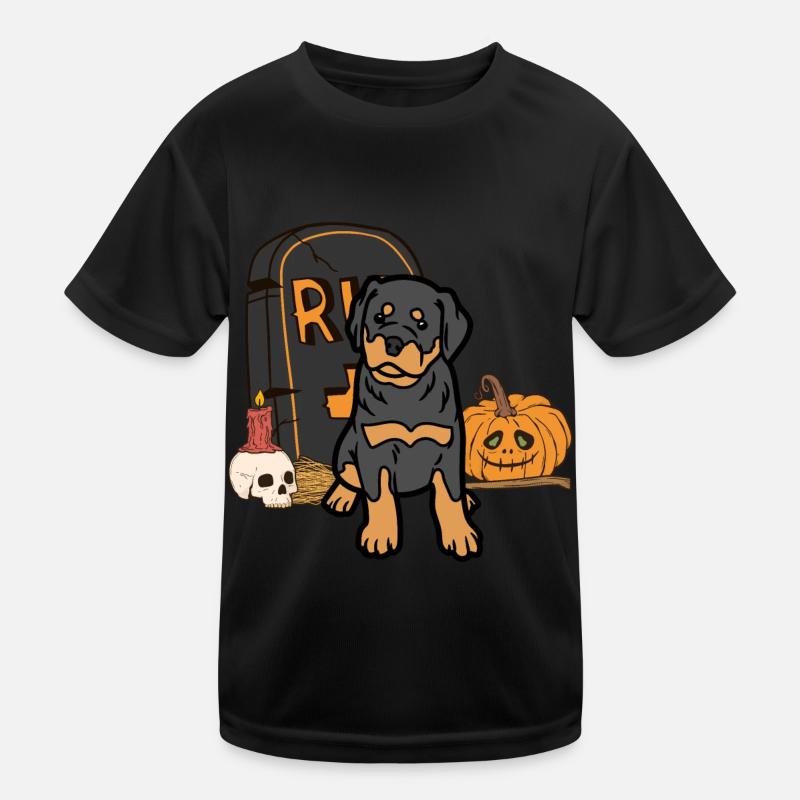 Mignon Rottweiler Halloween Costume Chien T-shirt sport Enfant