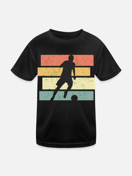 Soccer Retro Vintage Football Legend - Kids Functional T-Shirt - black - Front