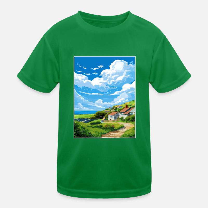 St Agnes Cornwall Vintage Reiseposter Souvenir Kinder Funktions-T-Shirt