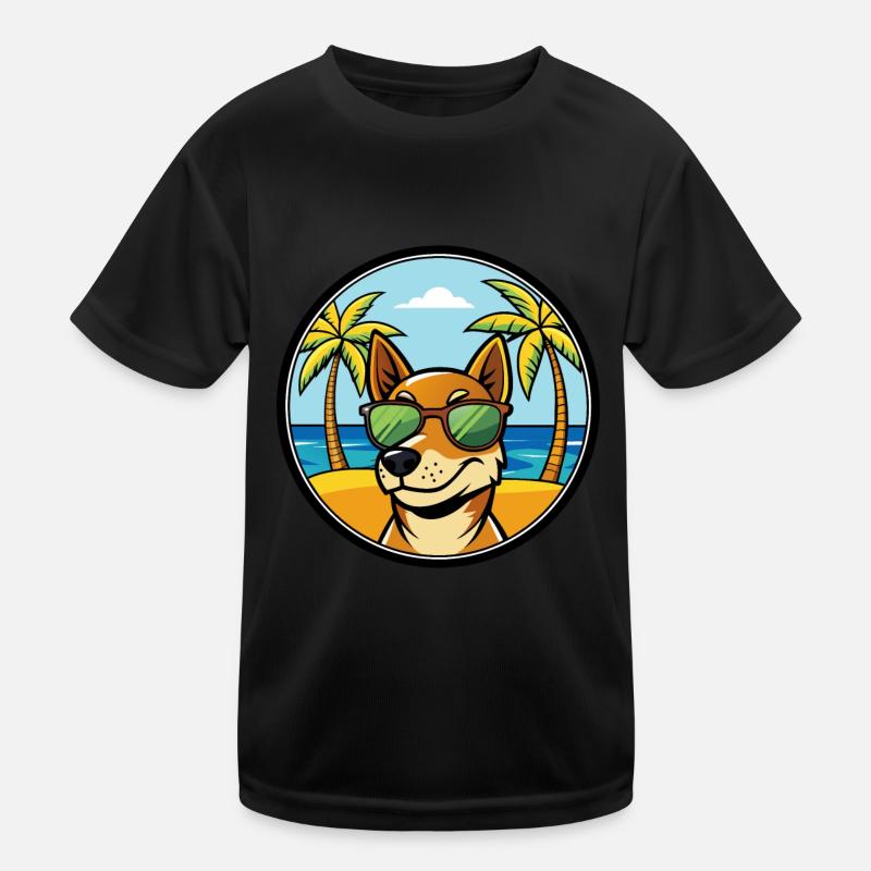 Chien de chasse tricolore serbe race de dessin animé plage T-shirt sport Enfant