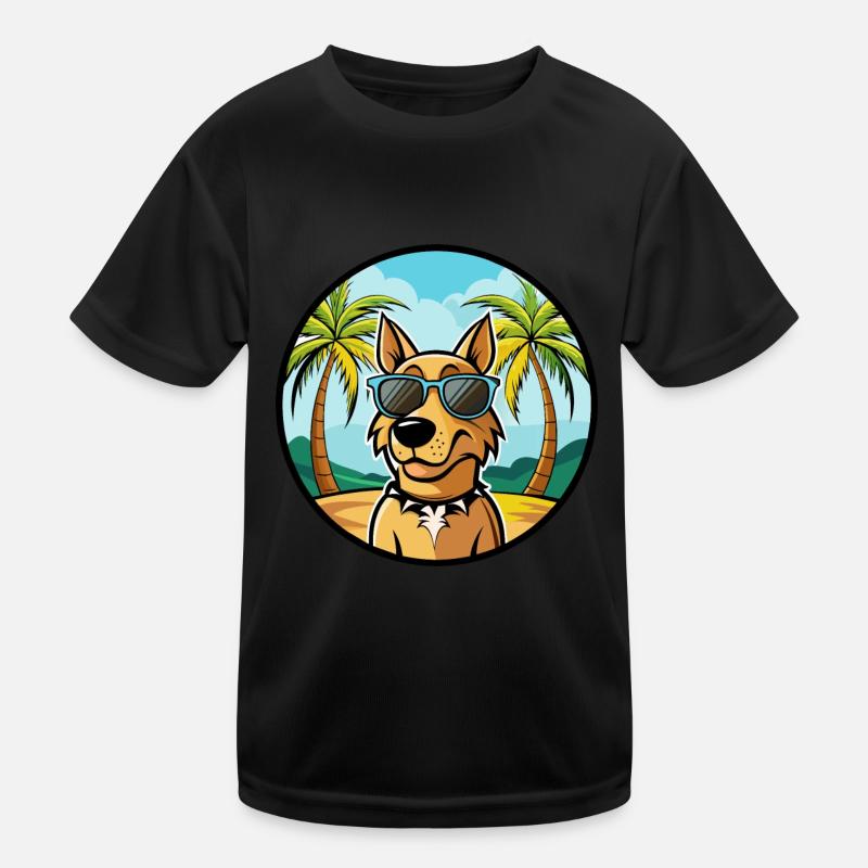 Jamthund Hunderasse Cartoon Sonnenbrille Strand Kinder Funktions-T-Shirt