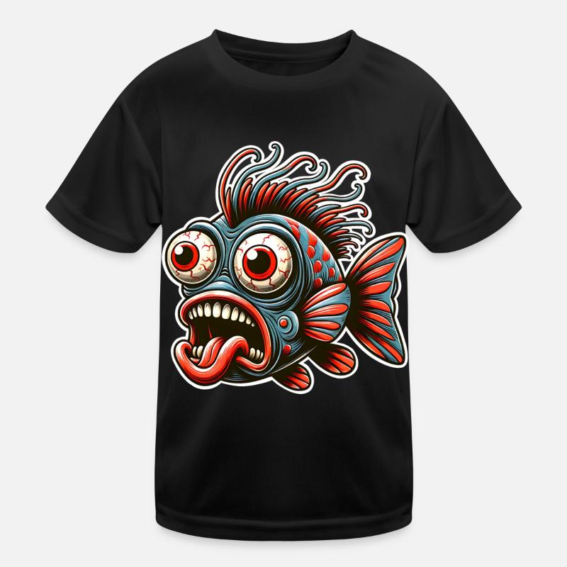 Fisch Crazy Kinder Funktions-T-Shirt