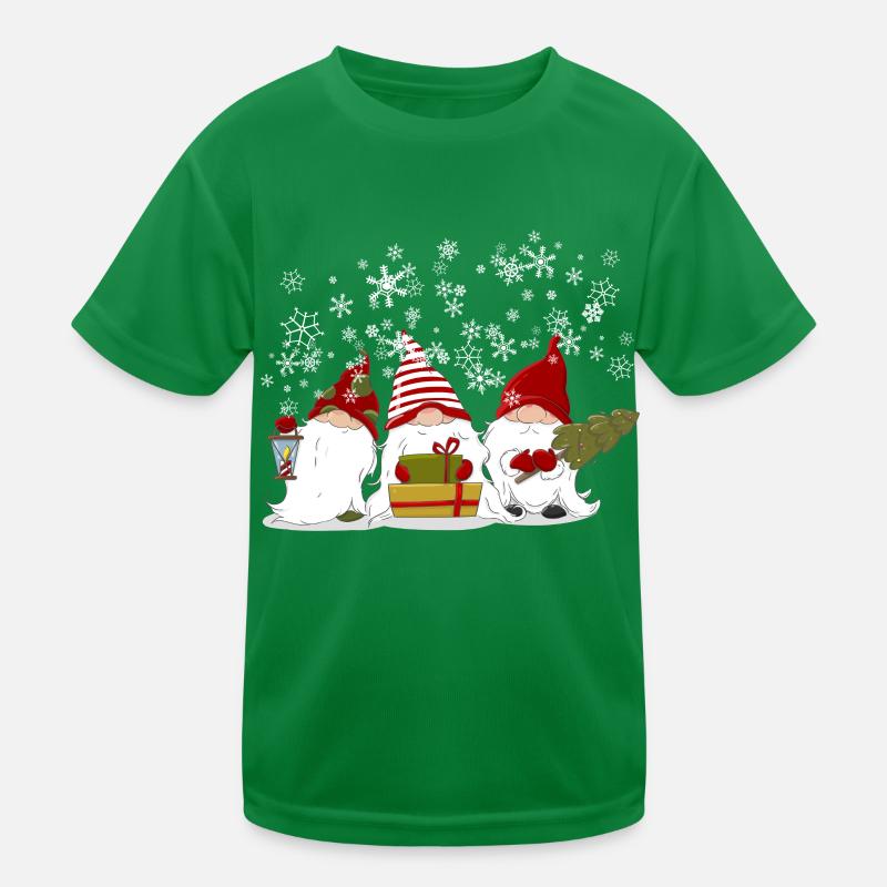 Nordic Christmas Gnome Elves Gnome Gift Kids Functional T-Shirt