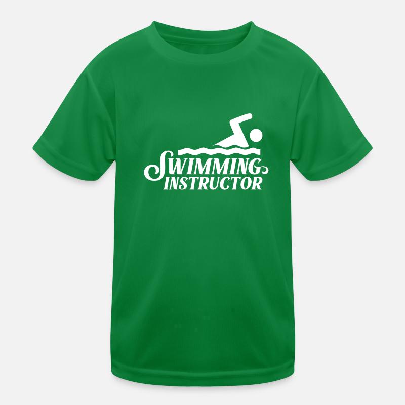 Swimming instructor trainer learning to swim Kids Functional T-Shirt