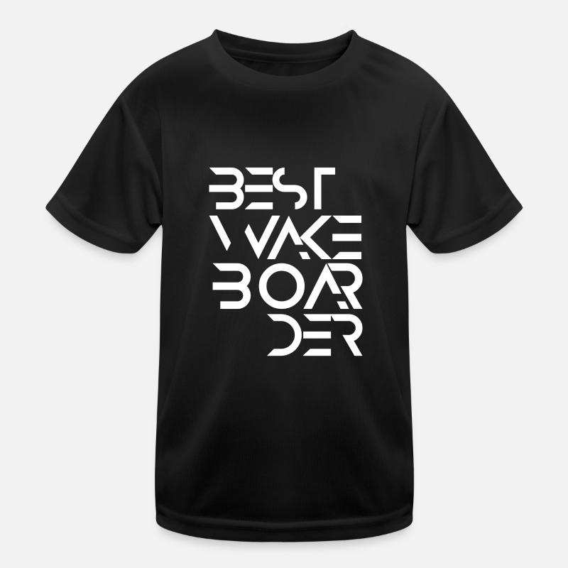 Bester Wakeboarder Wasser Wakeboarden Wakeboard Kinder Funktions-T-Shirt