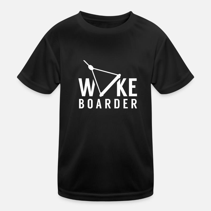 Wakeboarder Funny Wakeboard Wakeboarding Water Kids Functional T-Shirt