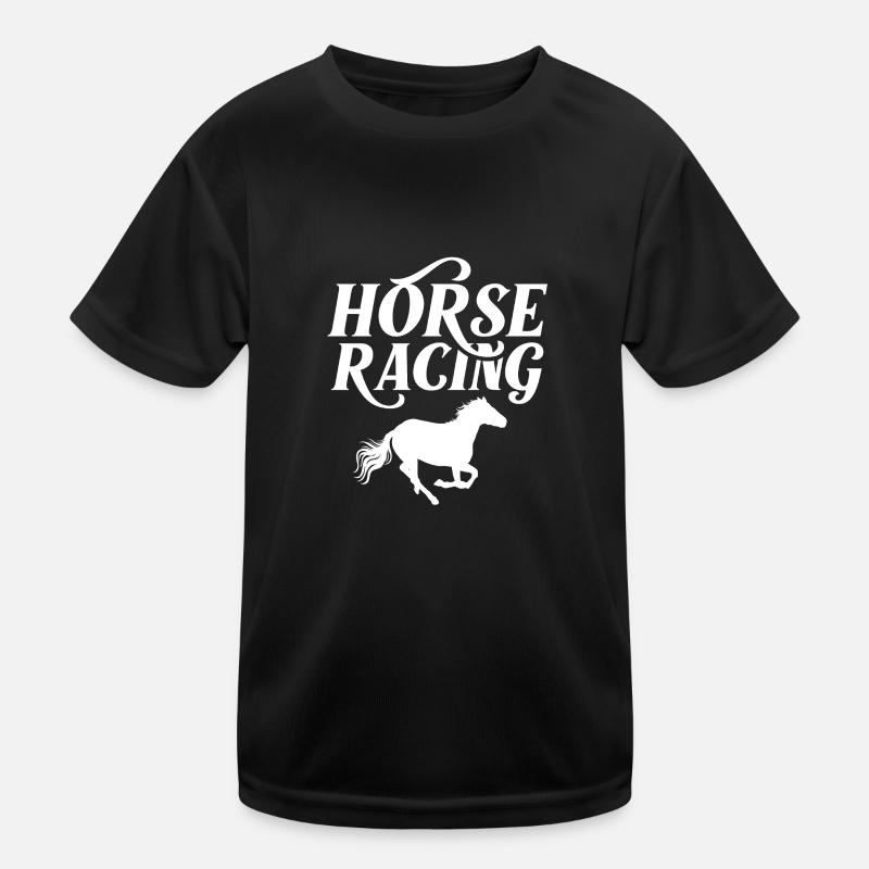 hippodrome de course de chevaux jockey T-shirt sport Enfant
