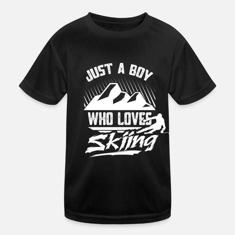 Juste Un Garçon Le Ski Aime skier Ski T-shirt sport Enfant